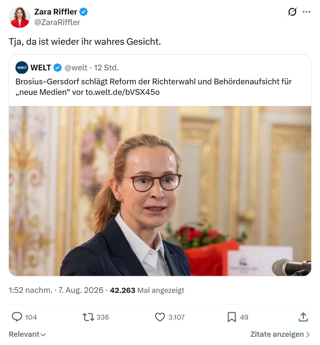 Zara Riffler: Tja, da ist wieder...