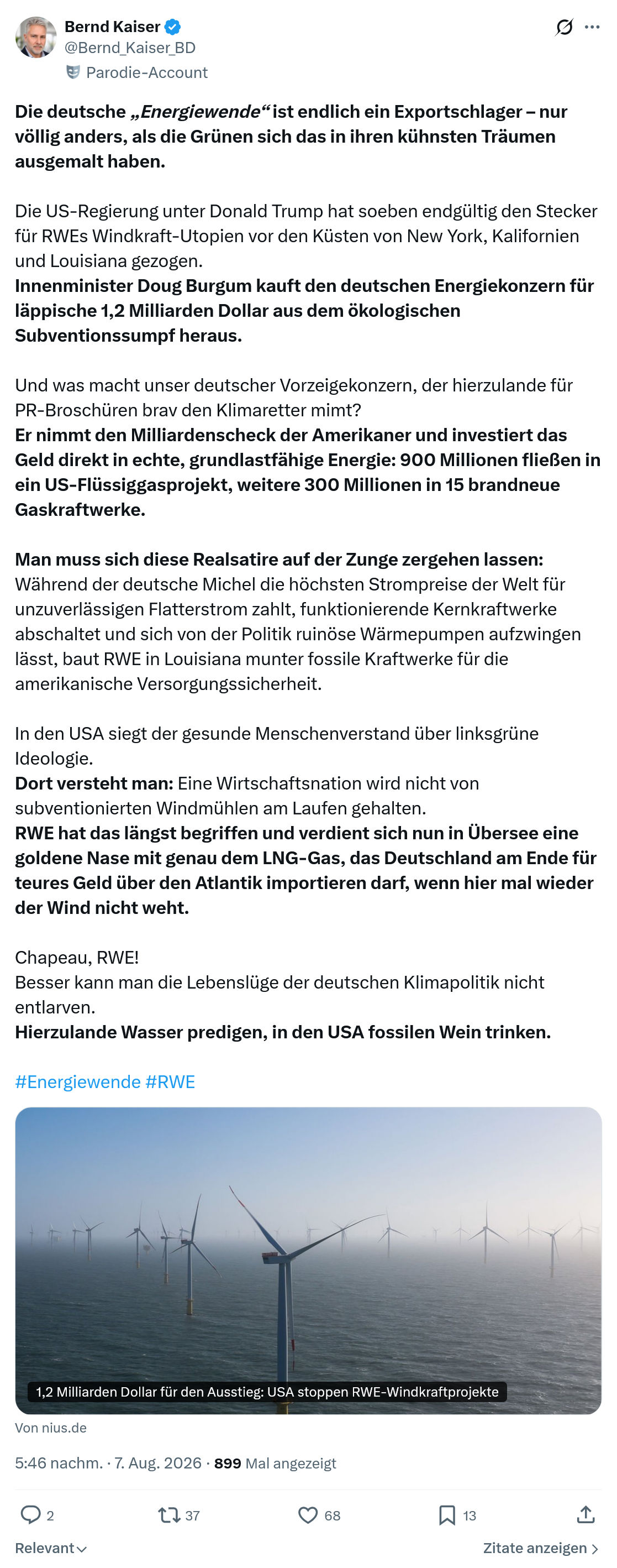 Bernd Kaiser: Die deutsche „Energiewende“...