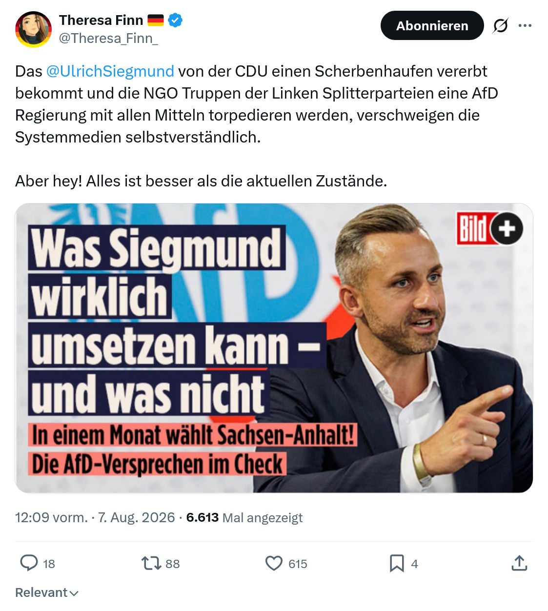 Theresa Finn: Das @UlrichSiegmund  von der CDU...