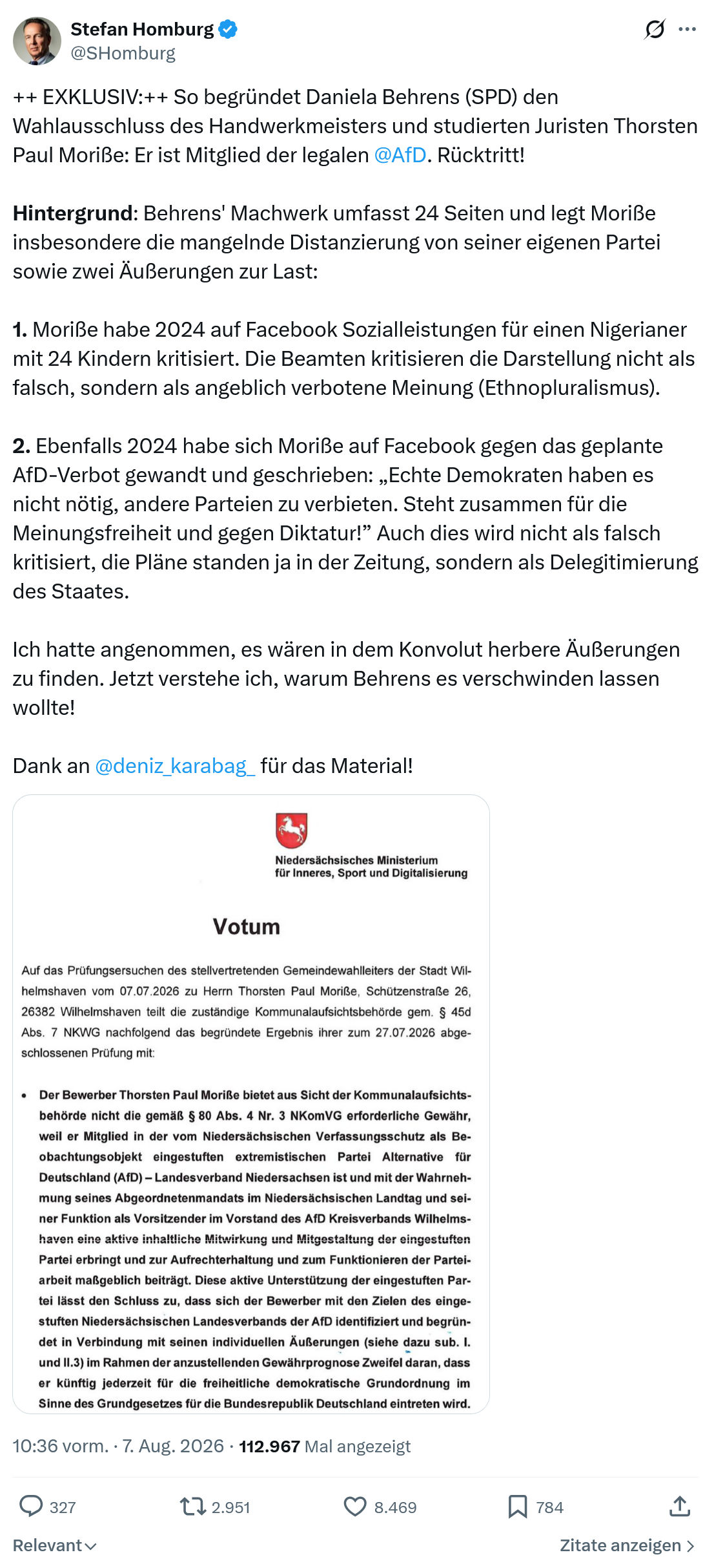 Stefan Homburg: EXKLUSIV...