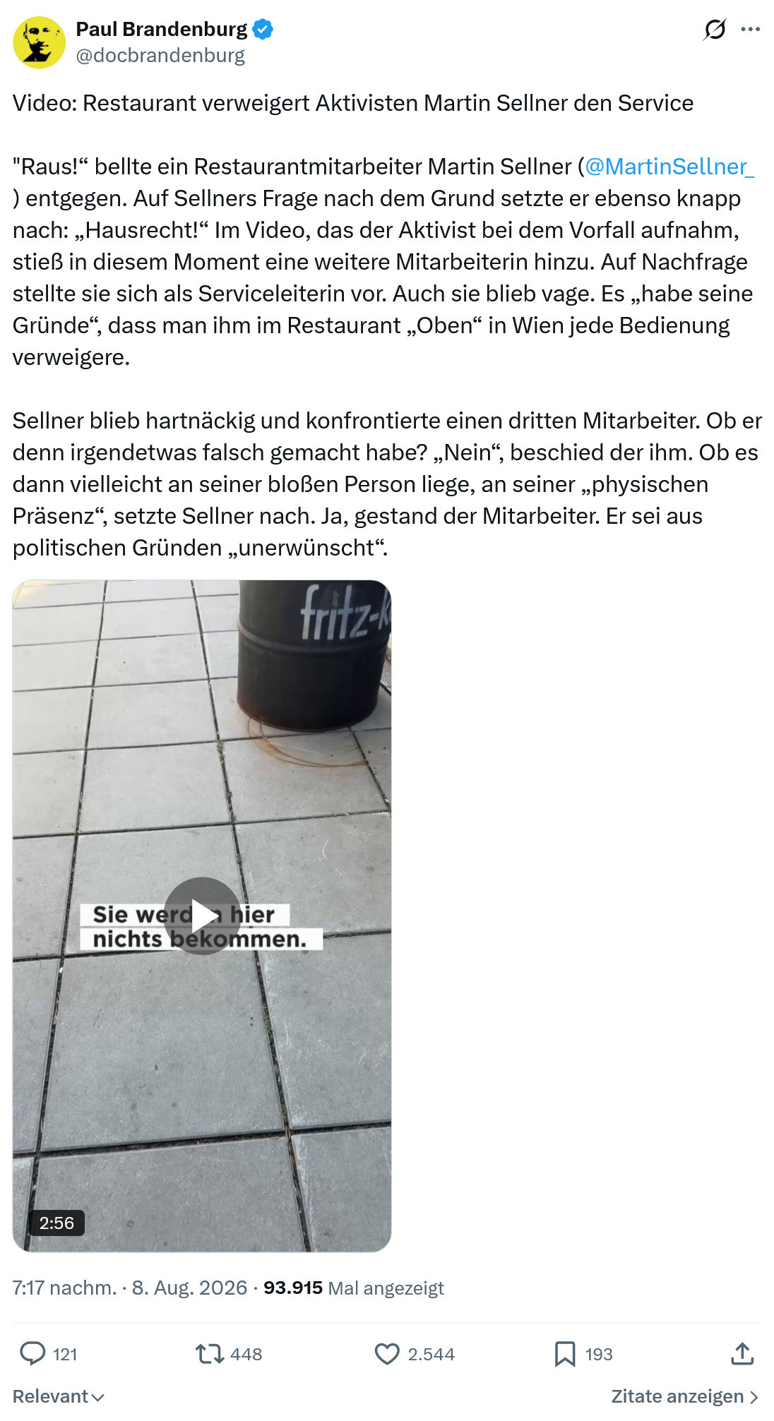 Paul Brandenburg: Video...