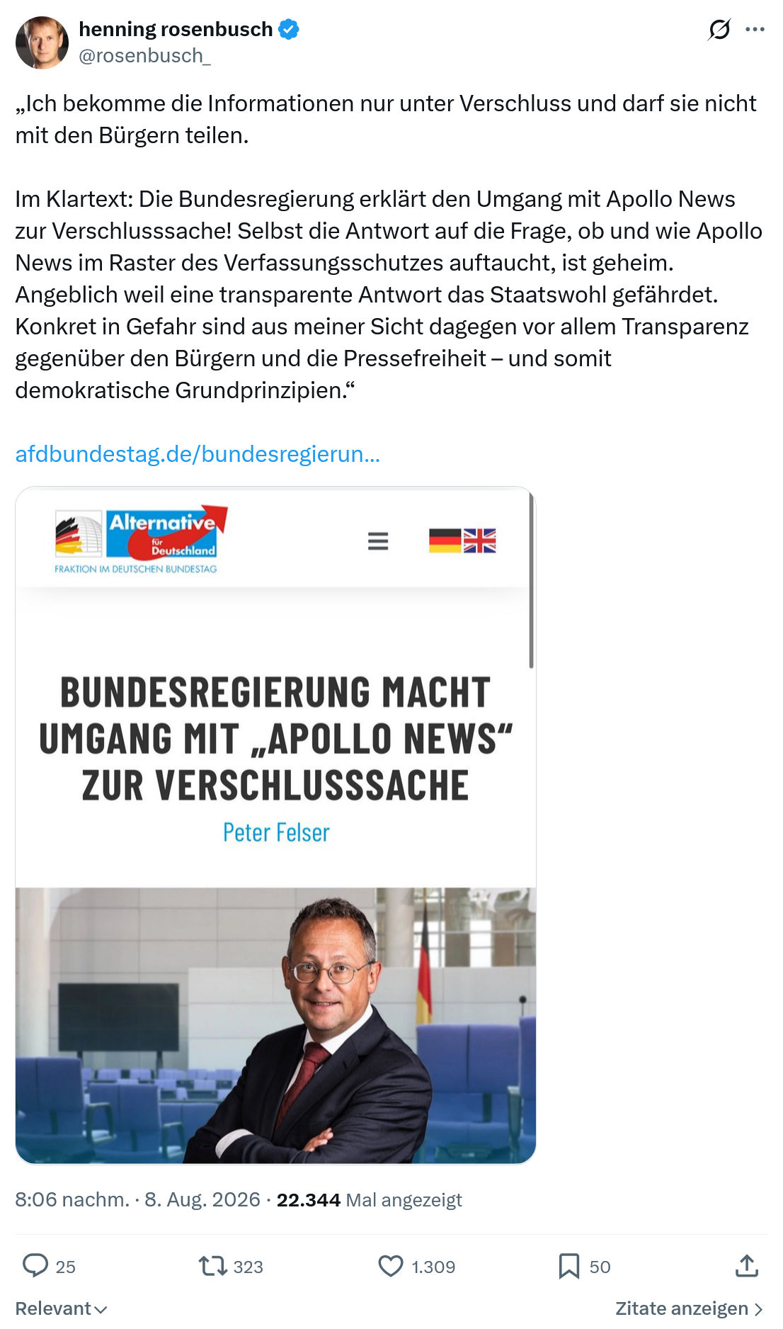 henning rosenbusch: Ich bekomme die Informationen...