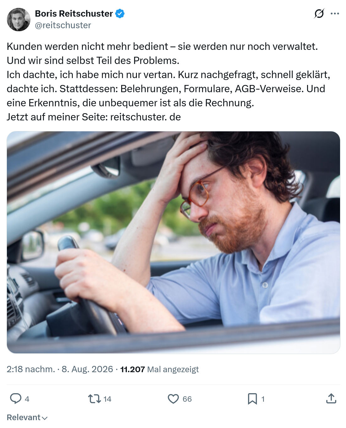 Boris Reitschuster: Kunden werden nicht mehr bedient...