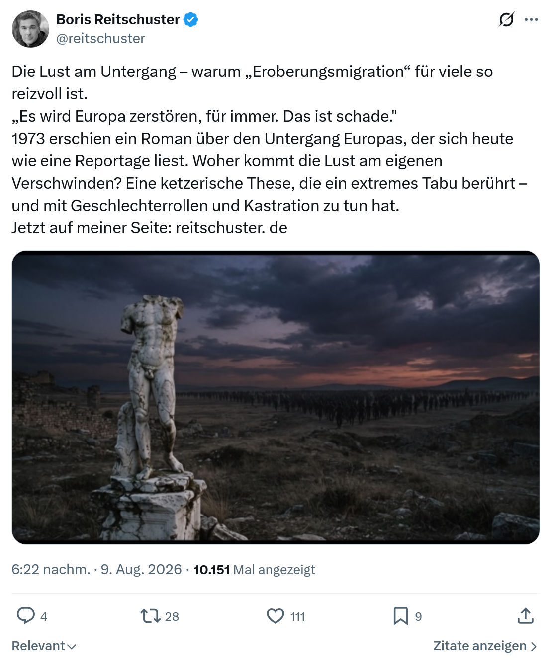 Boris Reitschuster: Die Lust am Untergang...
