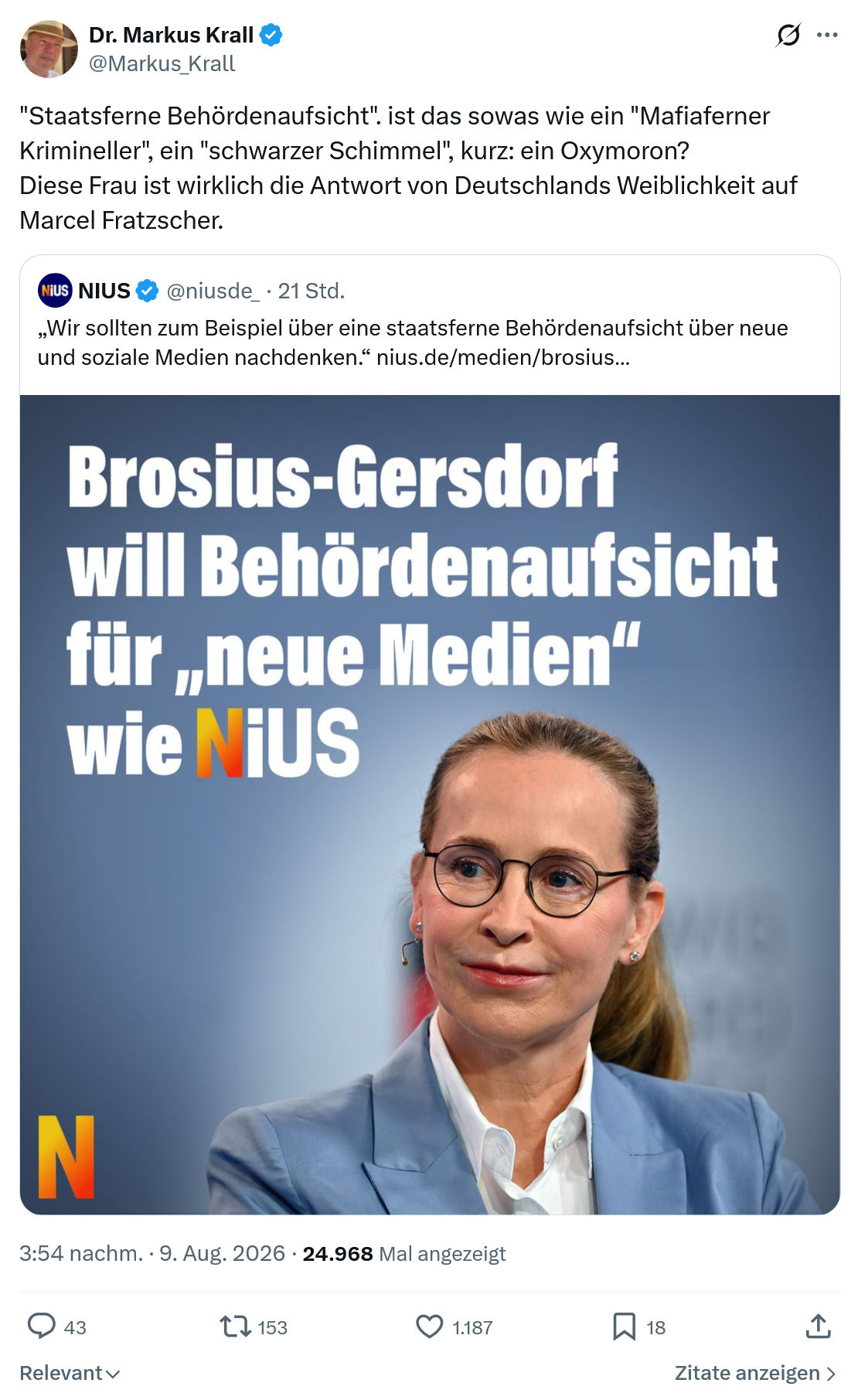 Markus Krall: "Staatsferne Behördenaufsicht"...
