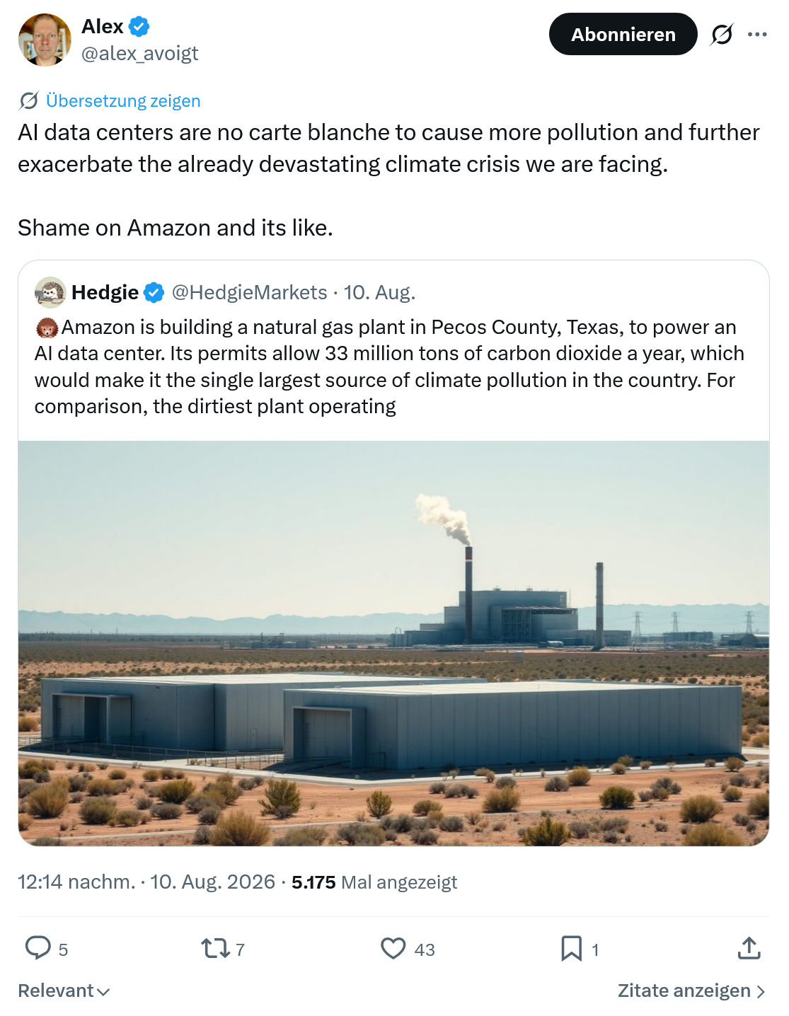 alex avoigt: AI data centers are no carte blanche...