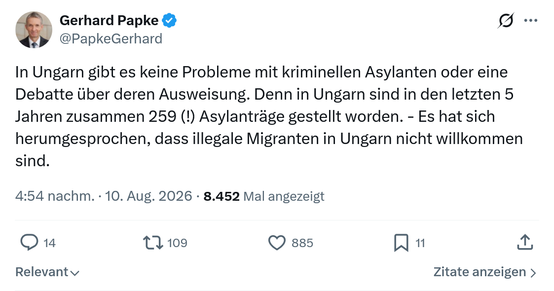 Gerhard Papke: In Ungarn gibt es keine Probleme...
