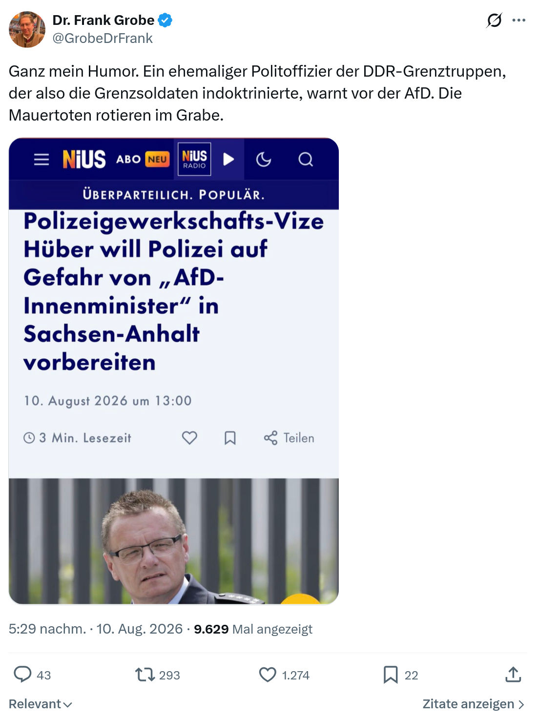 Frank Grobe: Ganz mein Humor...