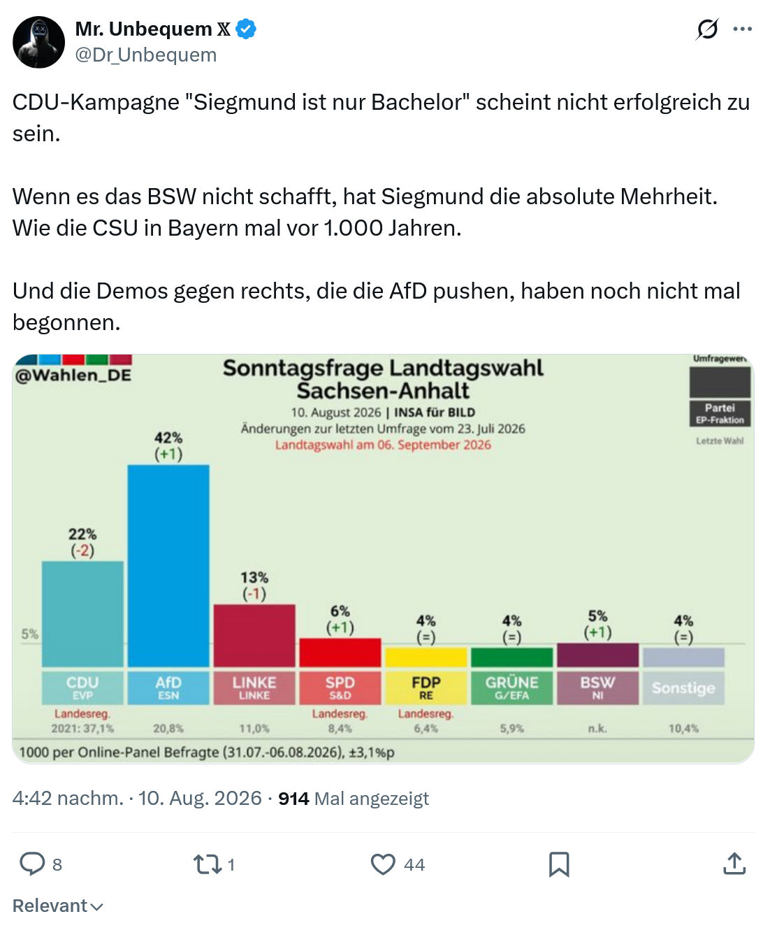 Mr. Unbequem: CDU-Kampagne...