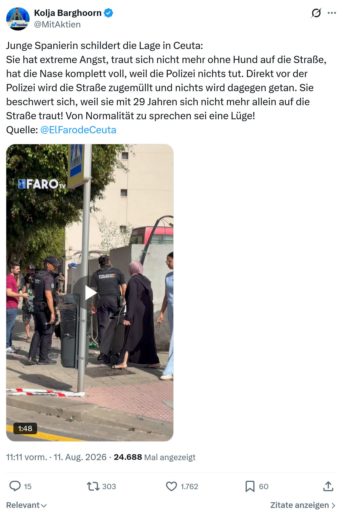 Kolja Barghoorn: Junge Spanierin schildert...