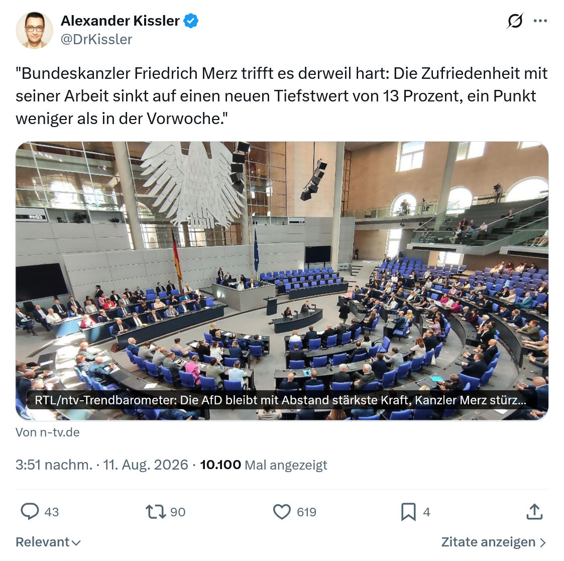 Alexander Kissler: Bundeskanzler Friedrich Merz...