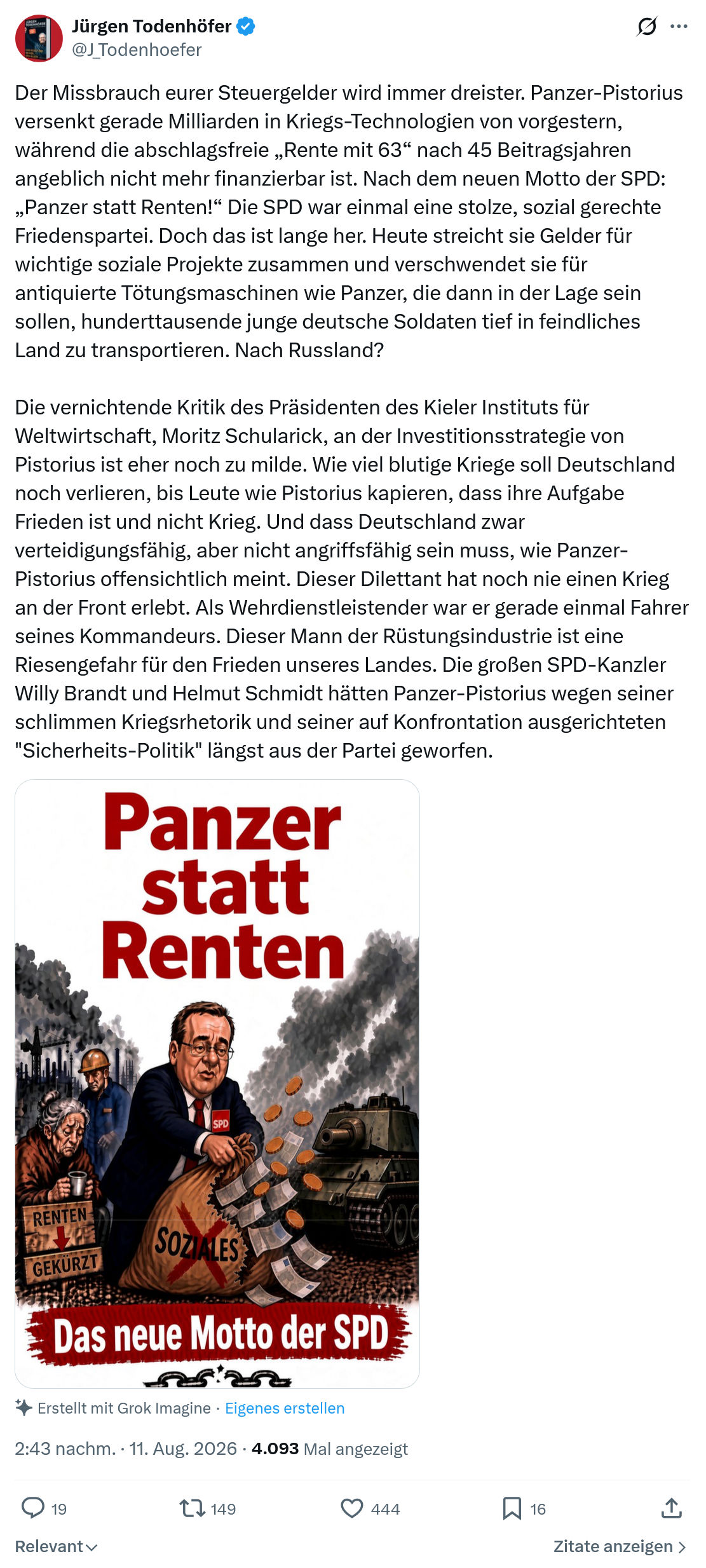 Jürgen Todenhöfer: Der Missbrauch eurer Steuergelder...