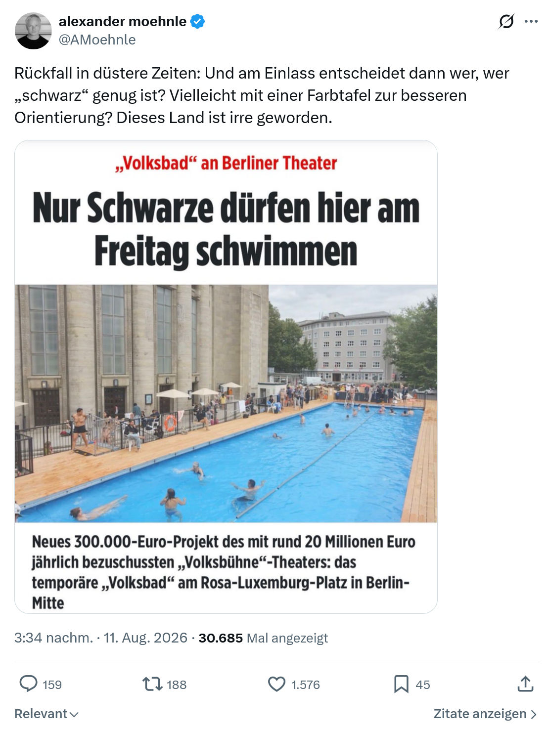 Alexander Moehnle: Rückfall in düstere Zeiten...