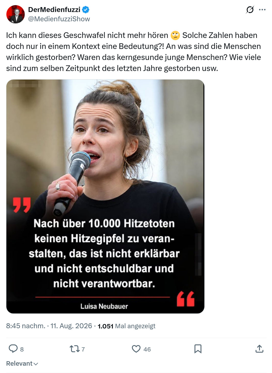 Oliver Brendel: Ich kann dieses Geschwafel...