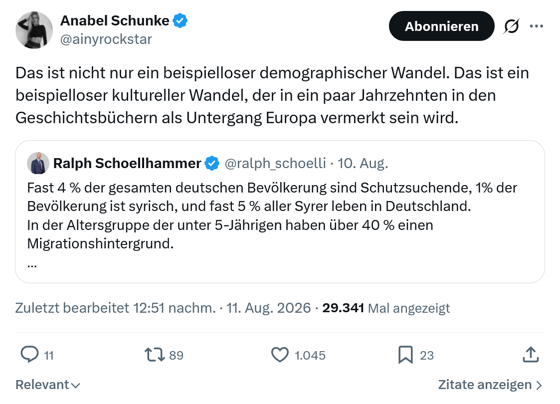 Anabel Schunke: Das ist nicht nur ein beispielloser...