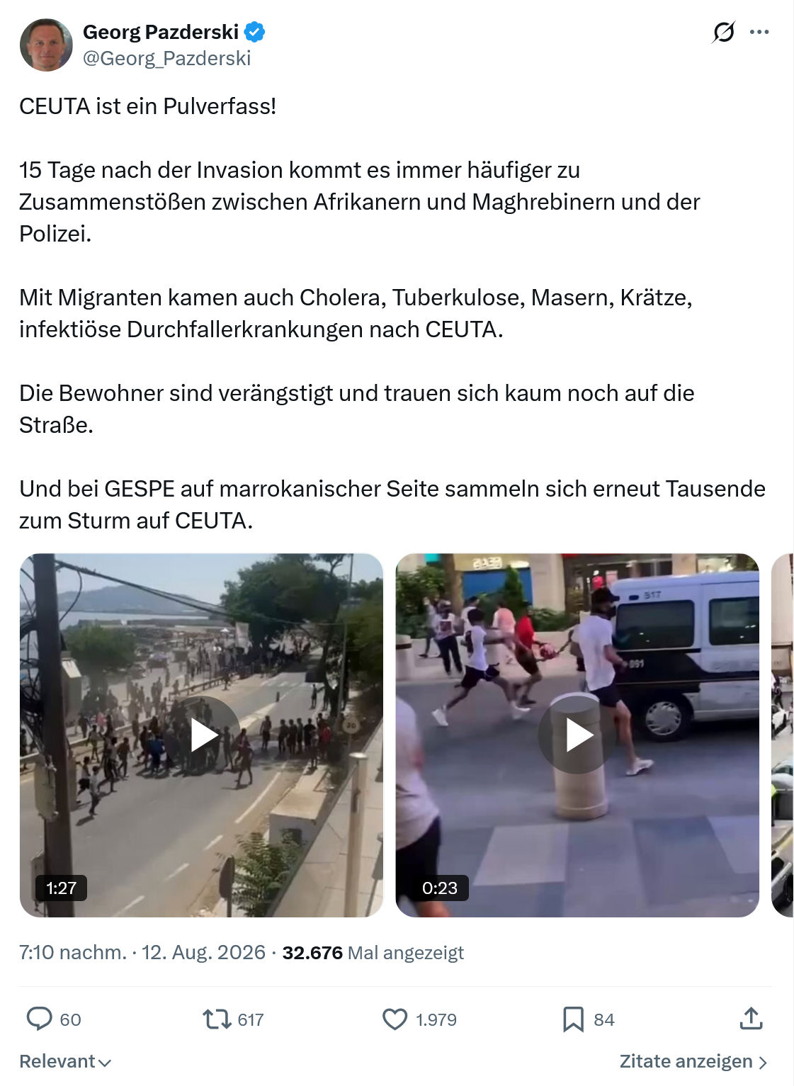 Georg Pazderski: CEUTA ist ein Pulverfass...