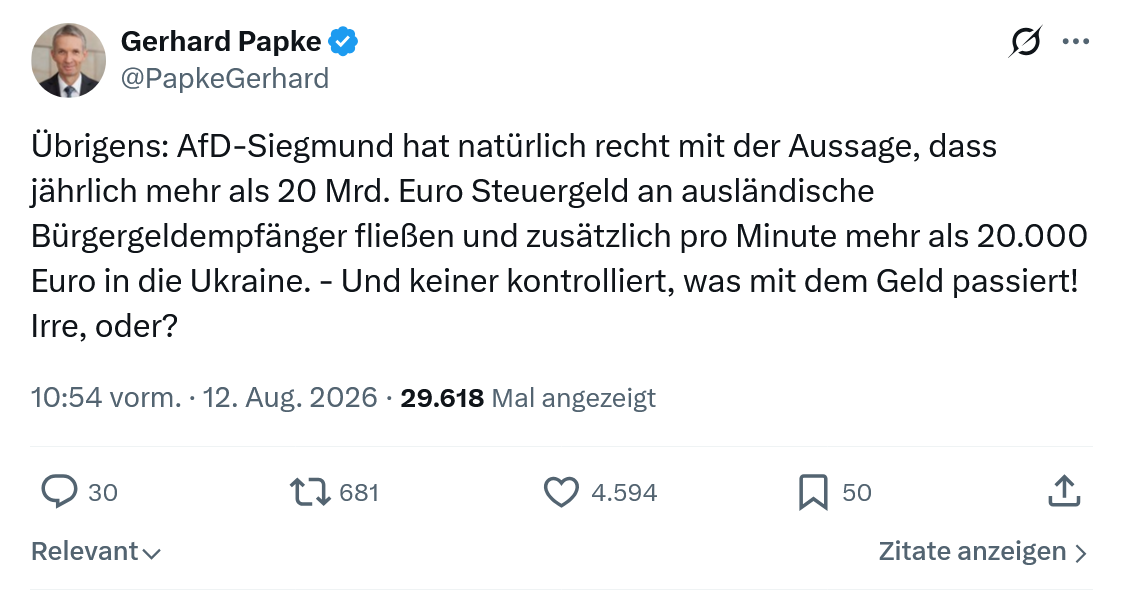 Gerhard Papke: Übrigens...