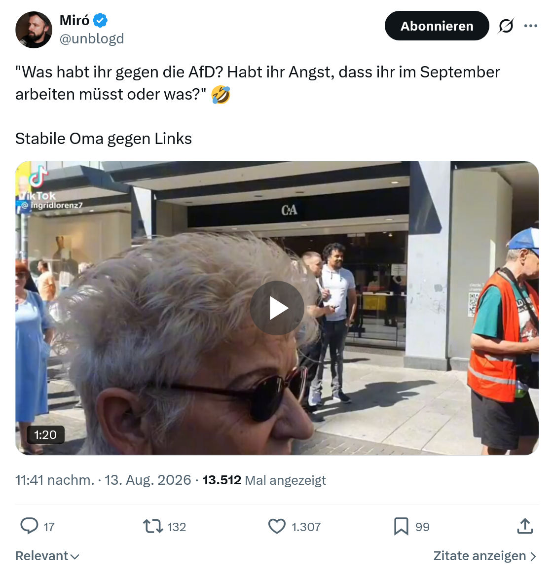 Miro Wolsfeld: Was habt ihr gegen die AfD...