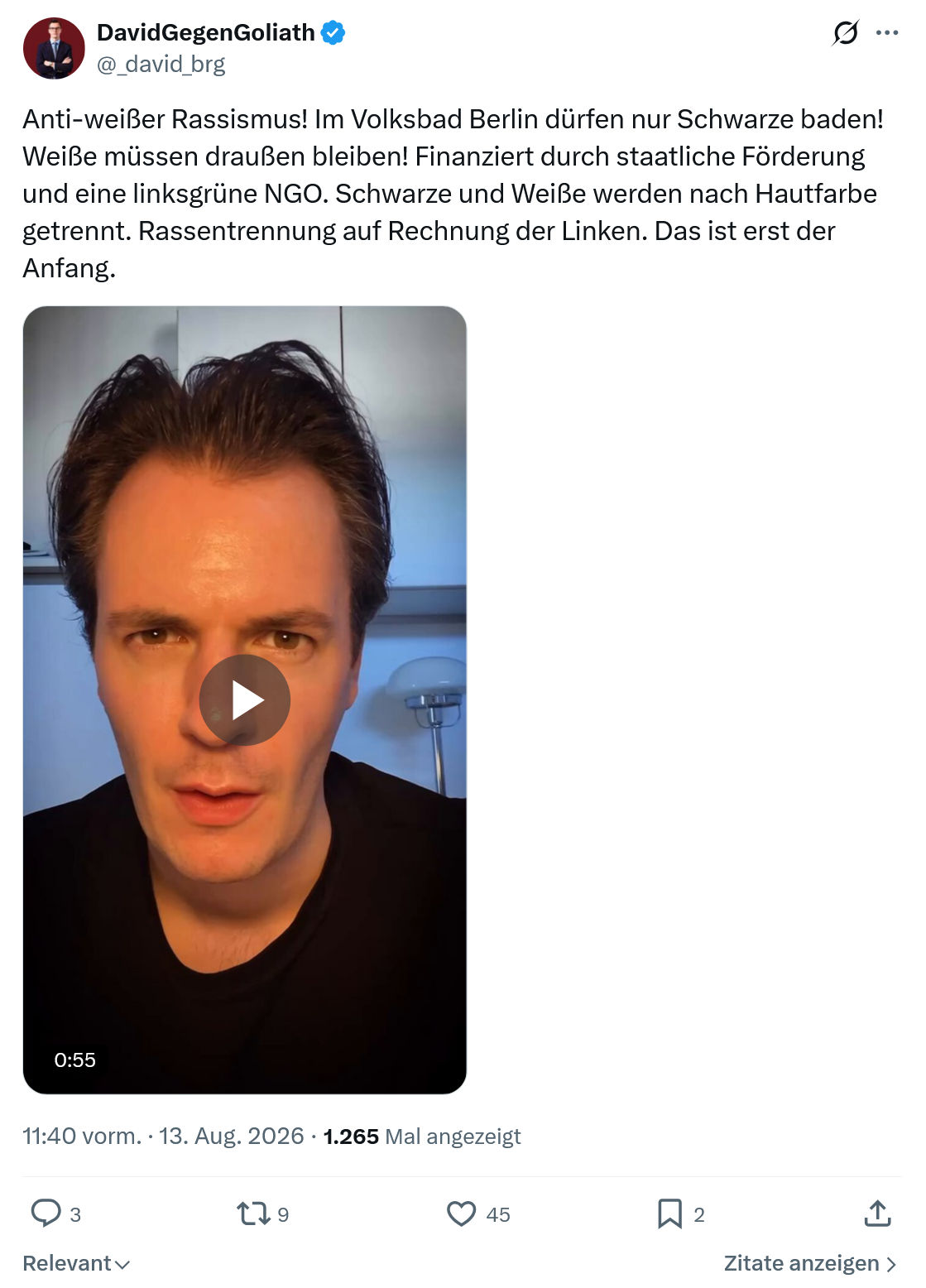 David Gegen Goliath: Anti-weißer Rassismus...