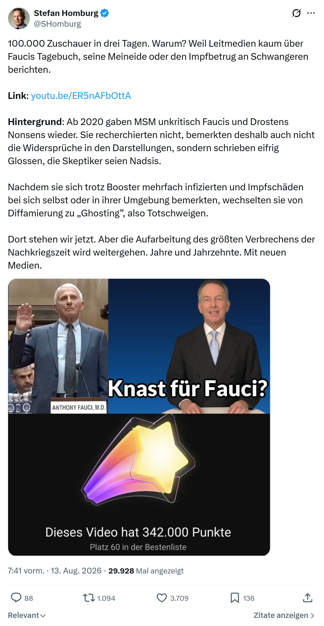 Stefan Homburg: 100.000 Zuschauer in drei Tagen...