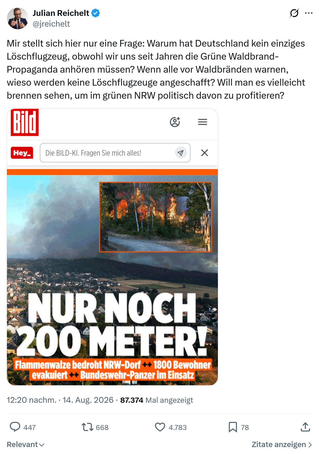 Julian Reichelt: Mir stellt sich hier nur eine Frage...