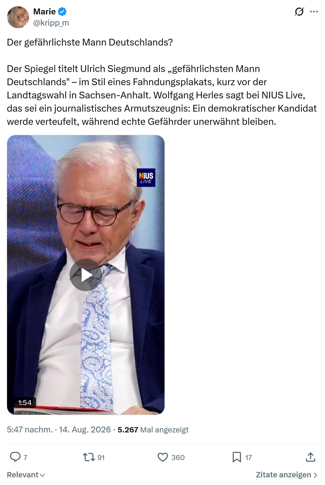 Marie kripp: Der gefährlichste Mann Deutschlands...