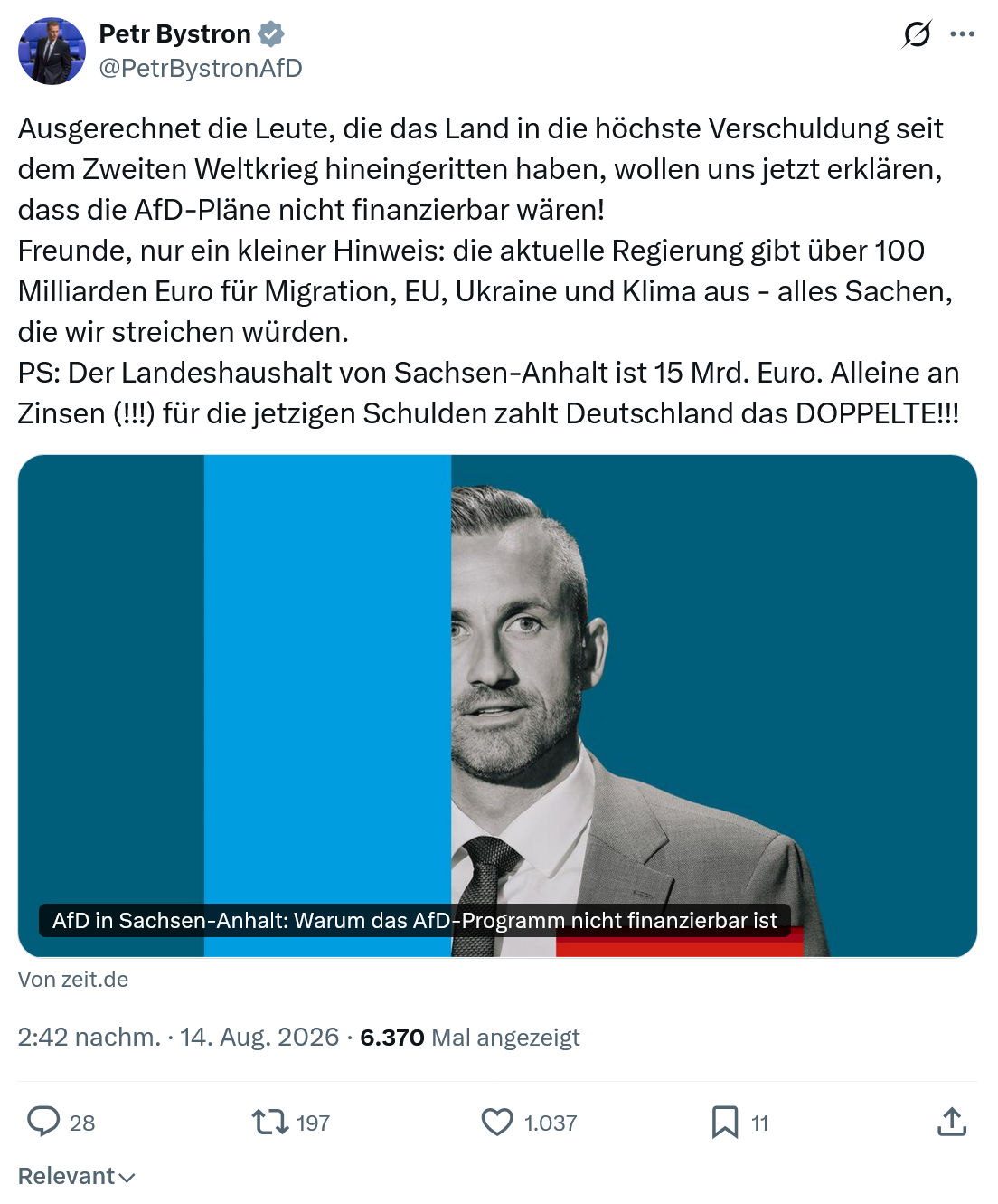 Petr Bystron: Ausgerechnet die Leute...