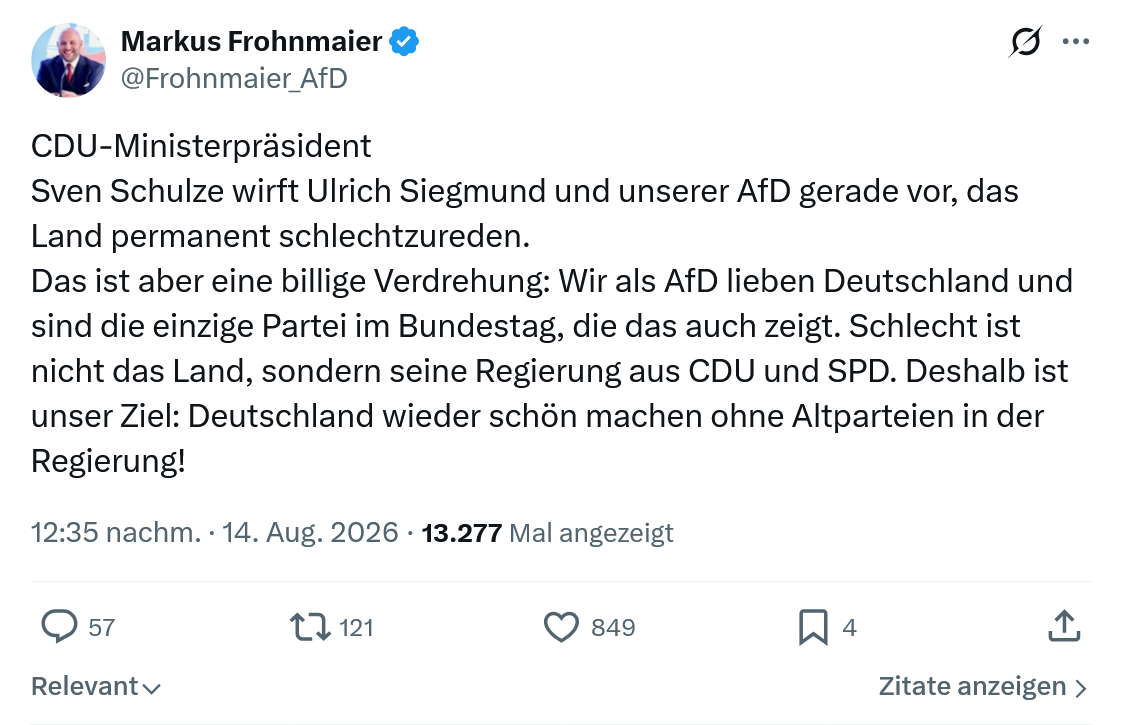 Markus Frohnmaier: CDU-Ministerpräsident...