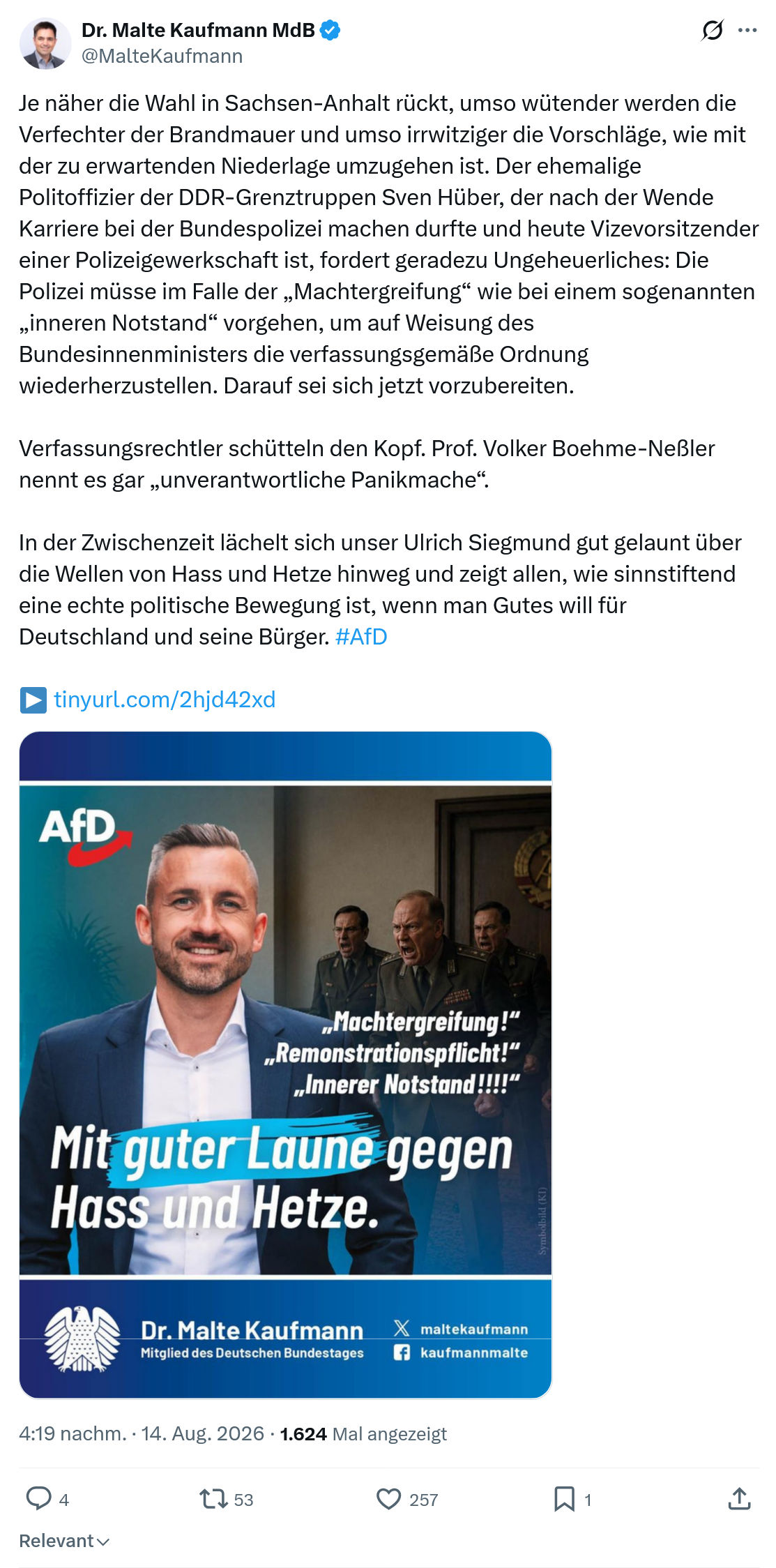 Malte Kaufmann: Je näher die Wahl...