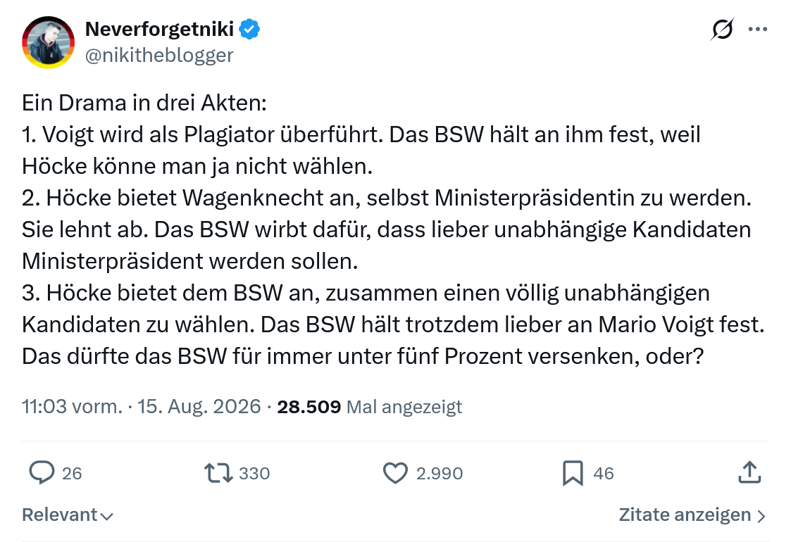 Neverforgetniki: Ein Drama in drei Akten...