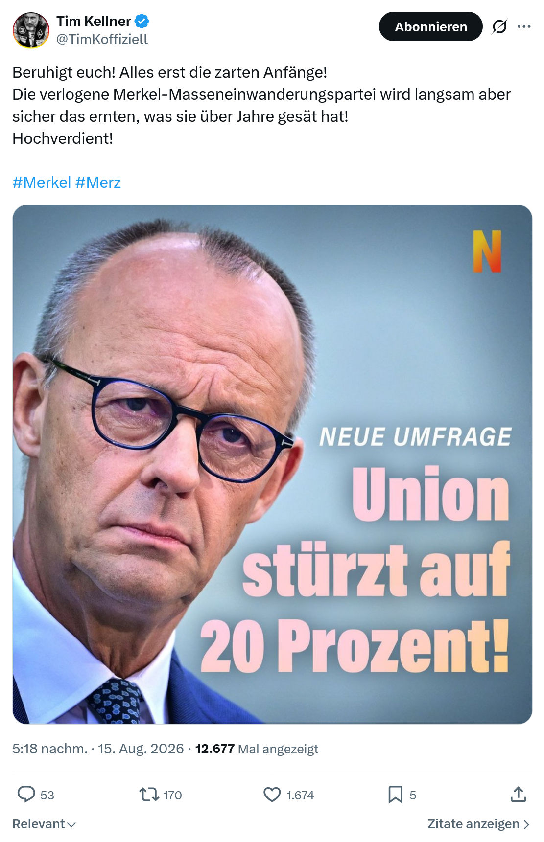 Tim Kellner: Beruhigt euch...