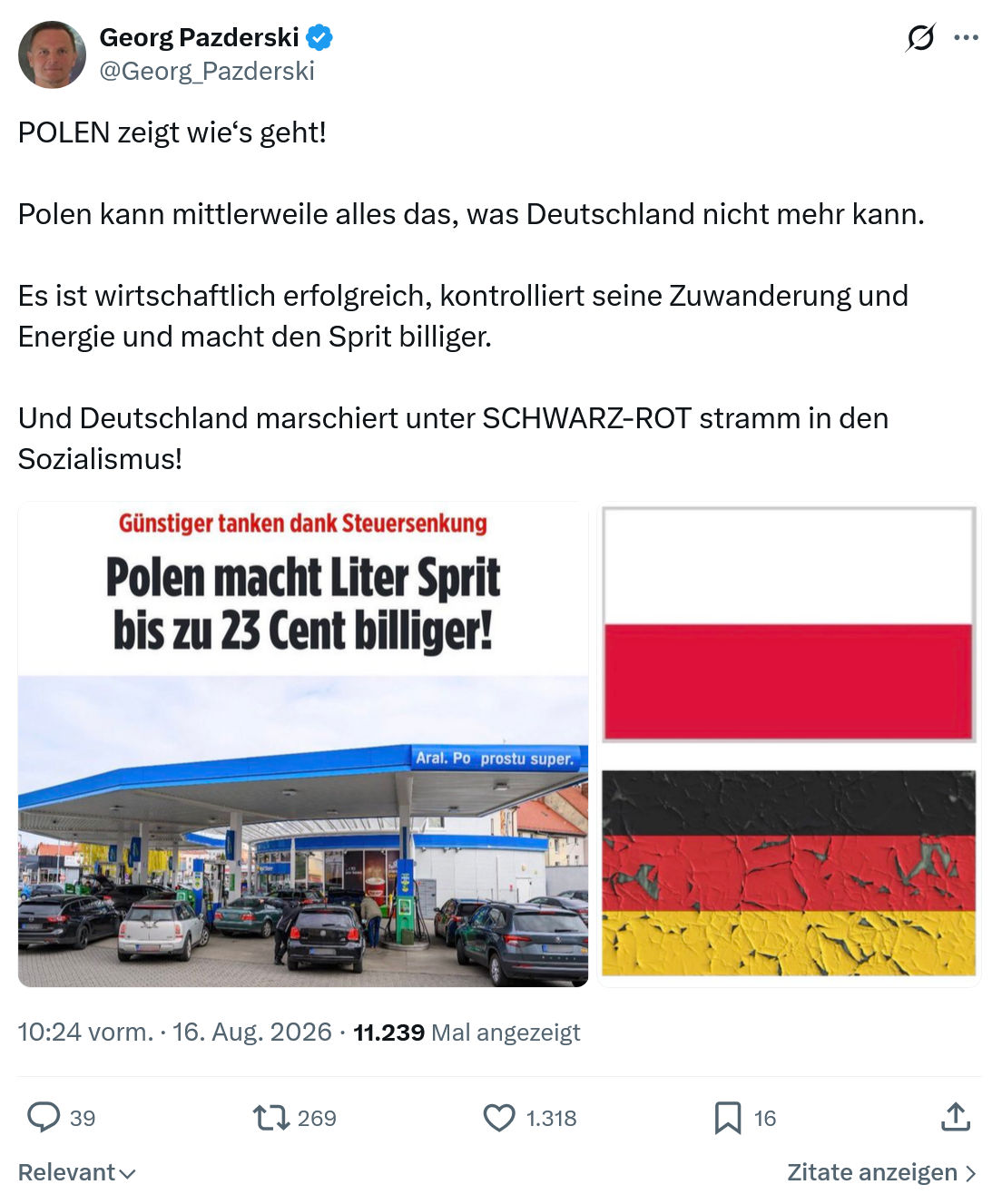 Georg Pazderski: POLEN zeigt wie‘s geht...