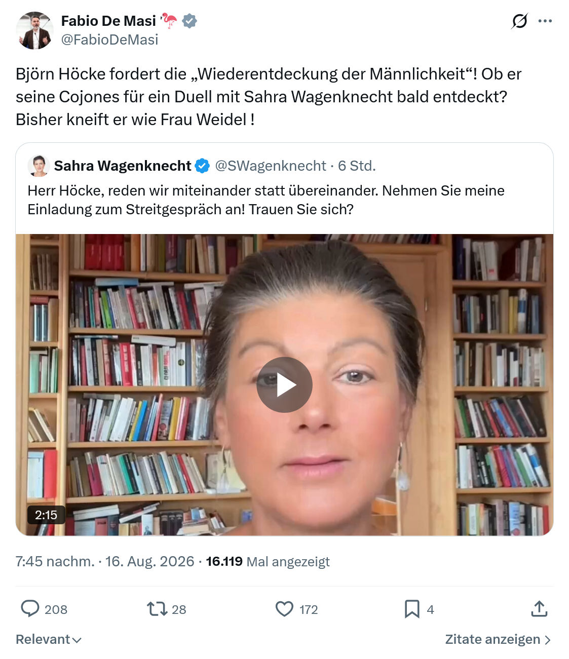 Fabio De Masi: Björn Höcke fordert die...