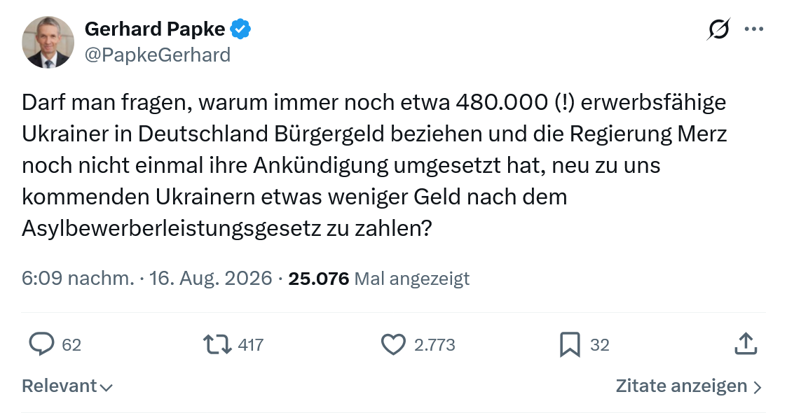 Gerhard Papke: Darf man fragen...