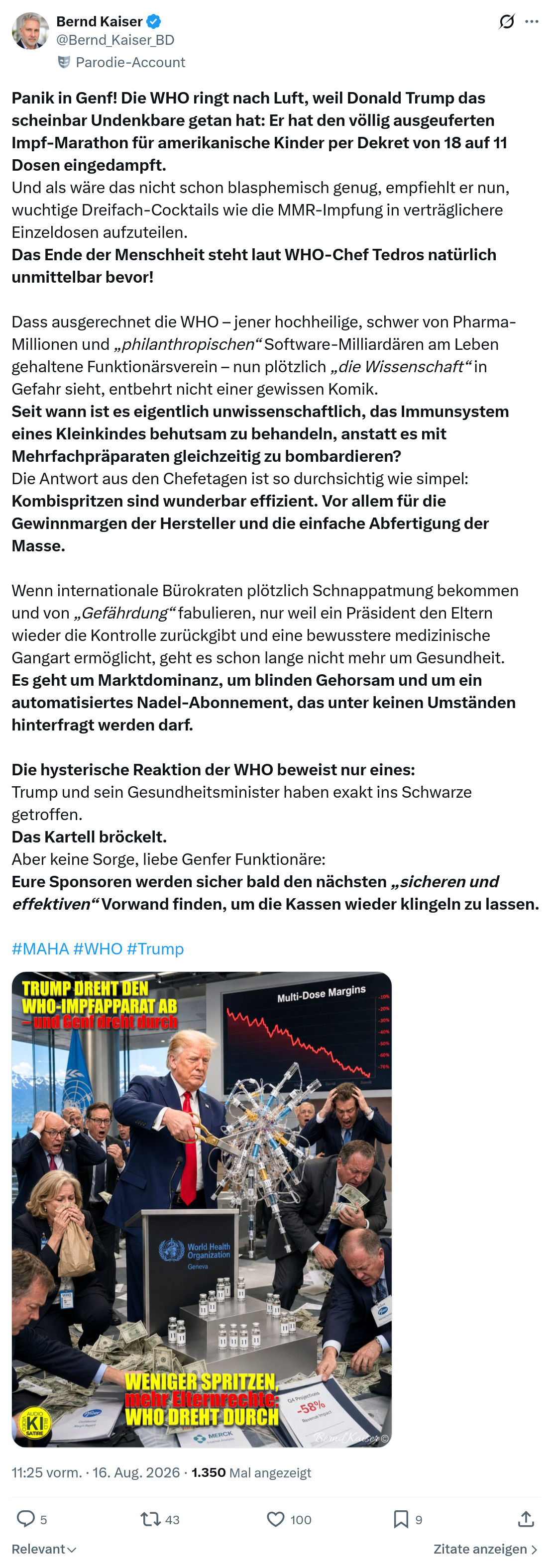 Bernd Kaiser: Panik in Genf...