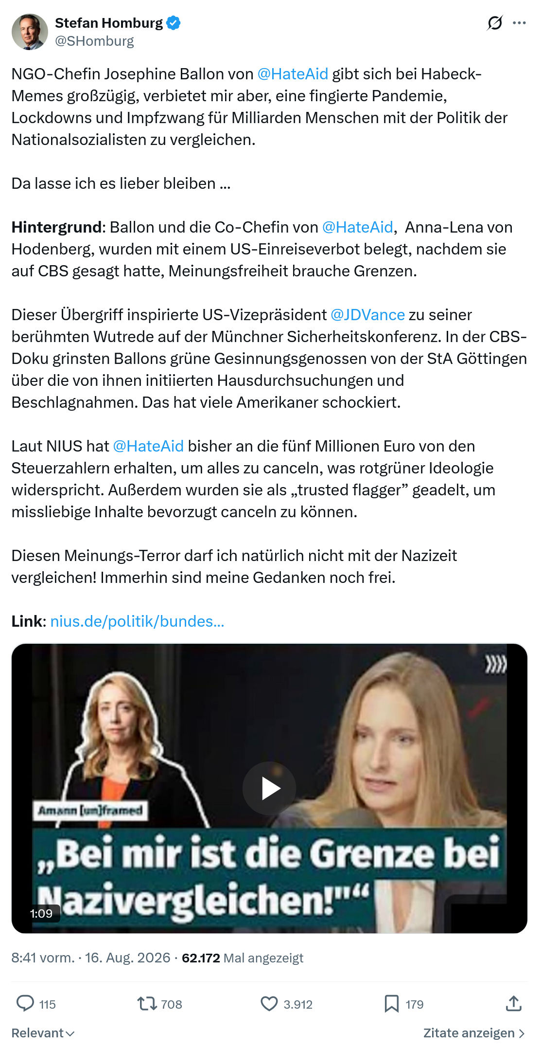 Stefan Homburg: NGO-Chefin Josephine Ballon...