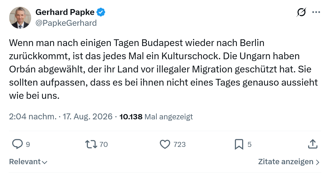 Gerhard Papke: Wenn man nach einigen Tagen...