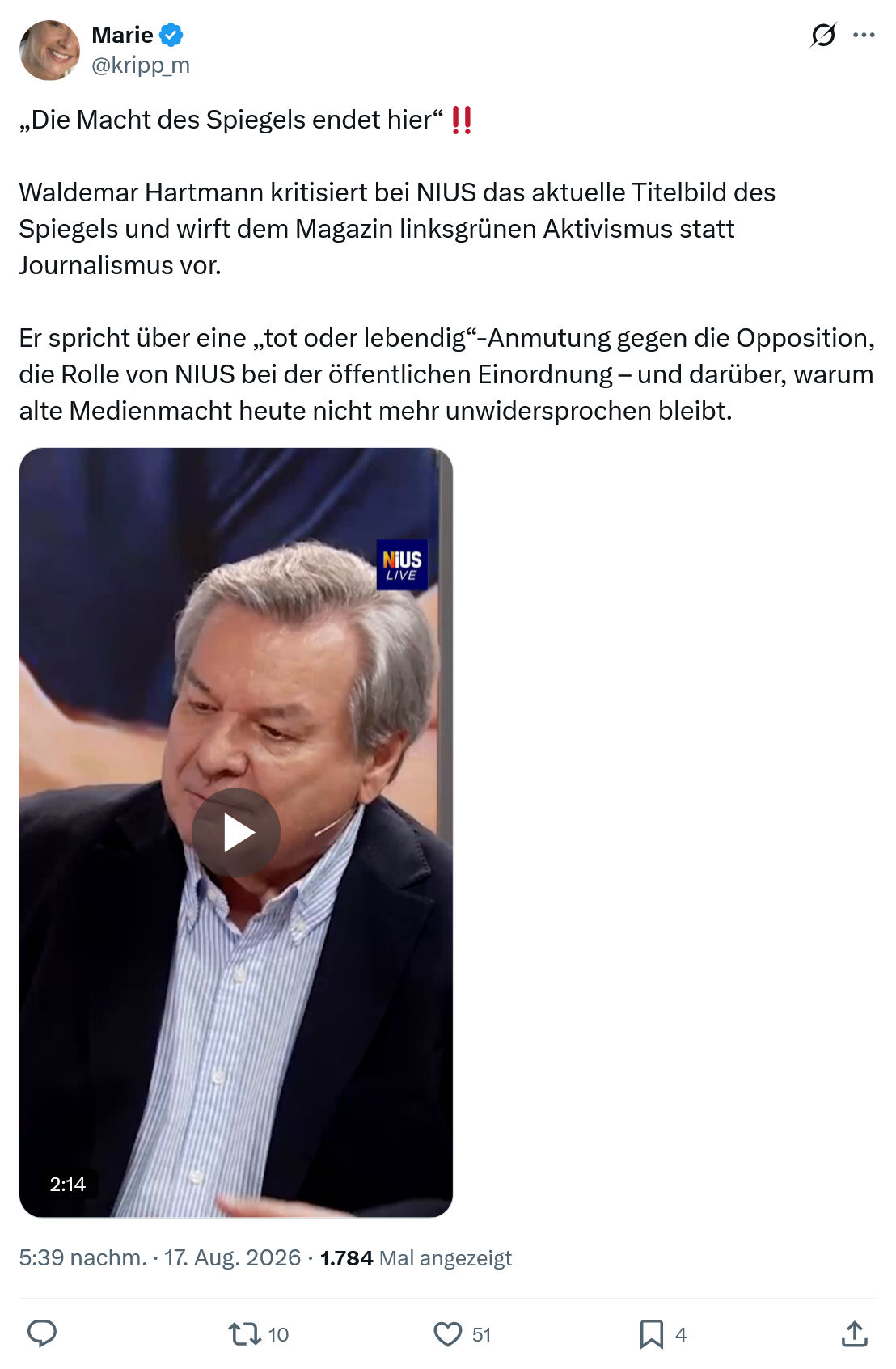 Marie kripp: „Die Macht des Spiegels endet hier“...