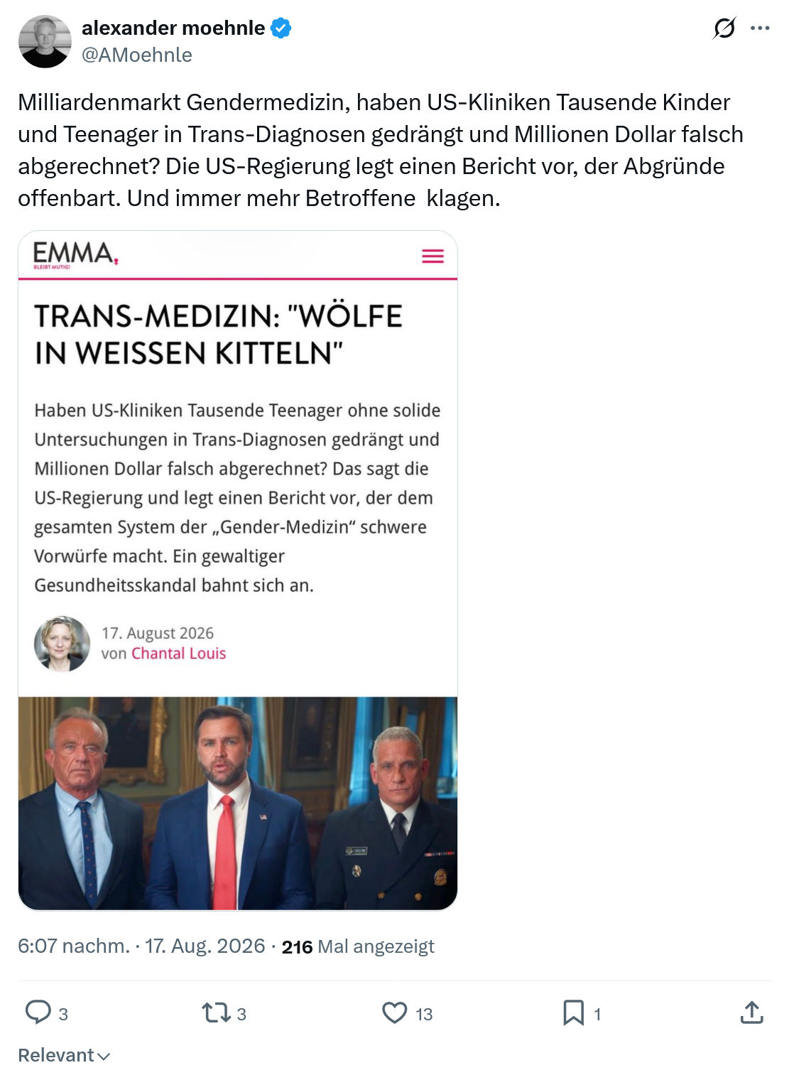 Alexander Moehnle: Milliardenmarkt Gendermedizin...
