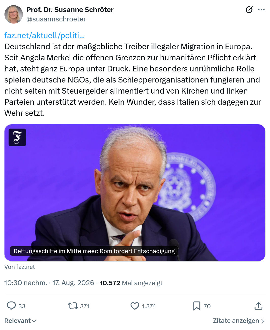 Susanne Schröter: Deutschland ist der maßgebliche...