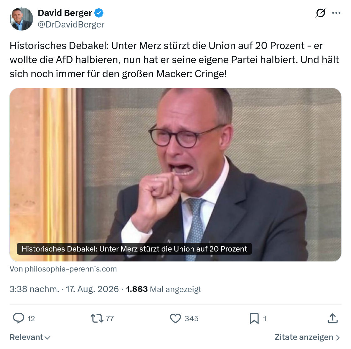 David Berger: Historisches Debakel...