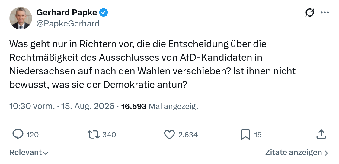 Gerhard Papke: Was geht nur in Richtern vor...