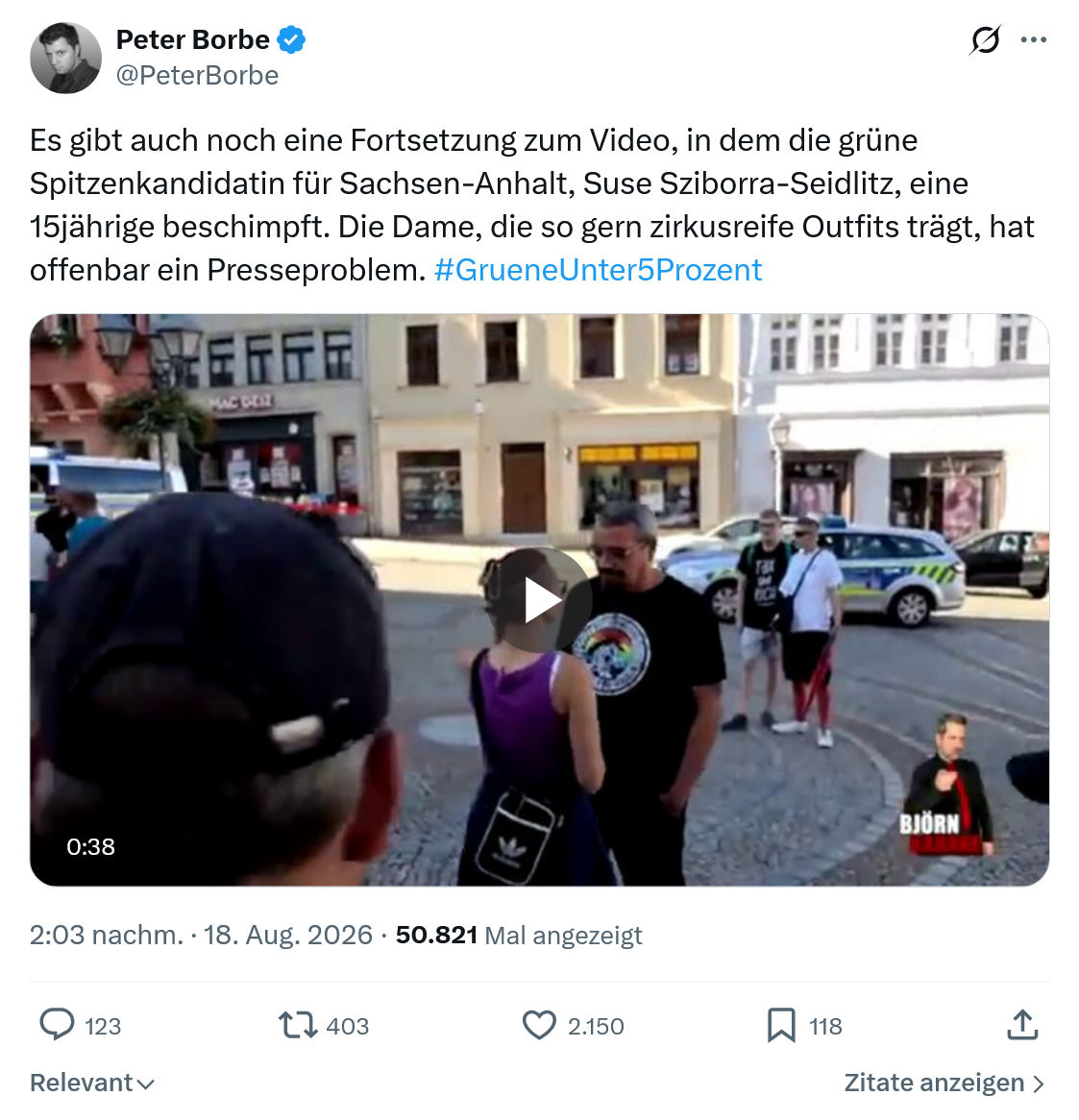 Peter Borbe: Es gibt auch noch eine Fortsetzung...