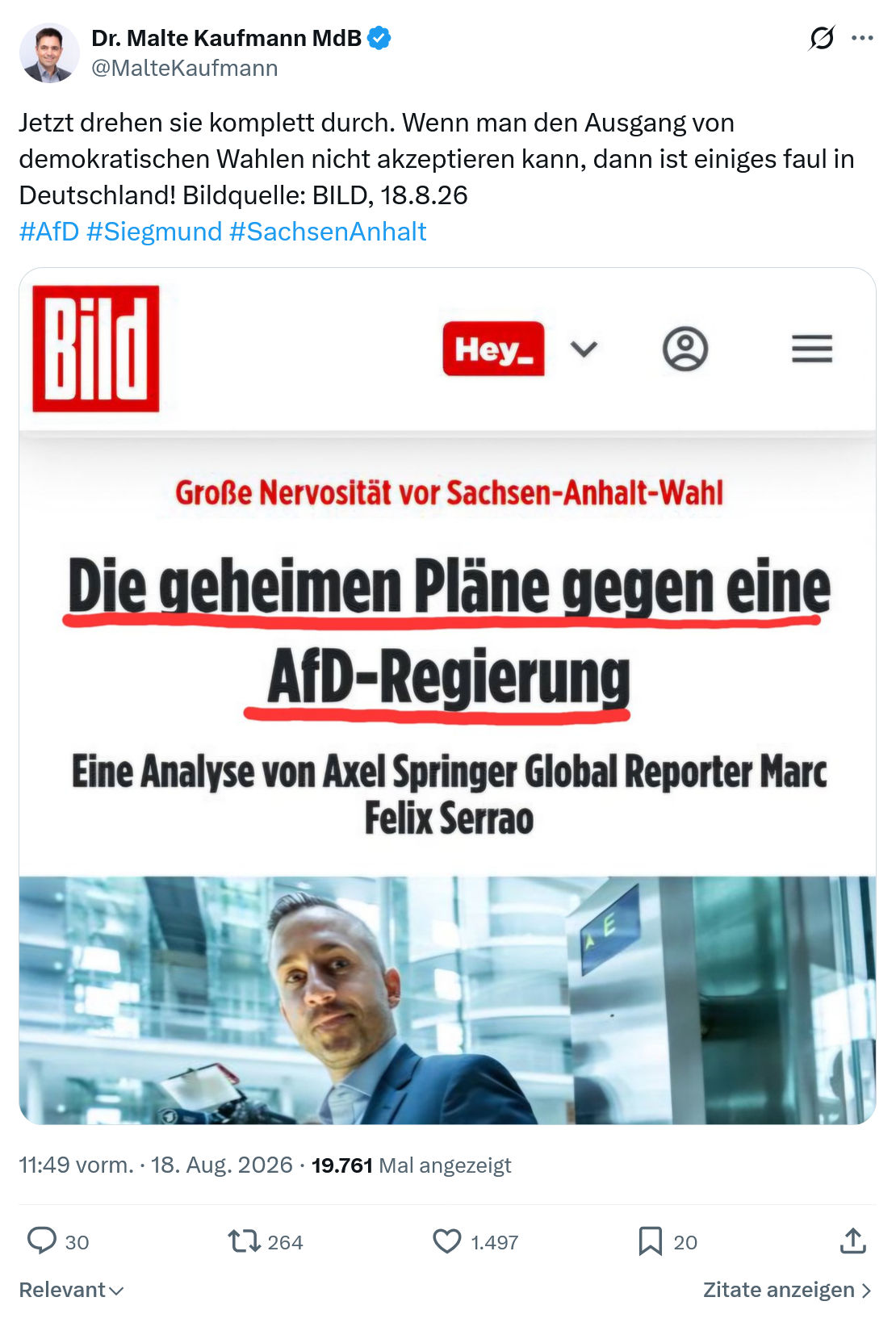 Malte Kaufmann: Jetzt drehen sie komplett durch...