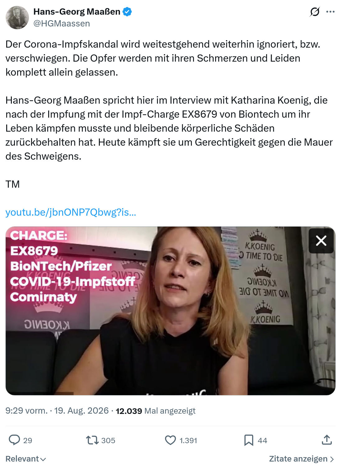 Hans-Georg Maaßen: Der Corona-Impfskandal...