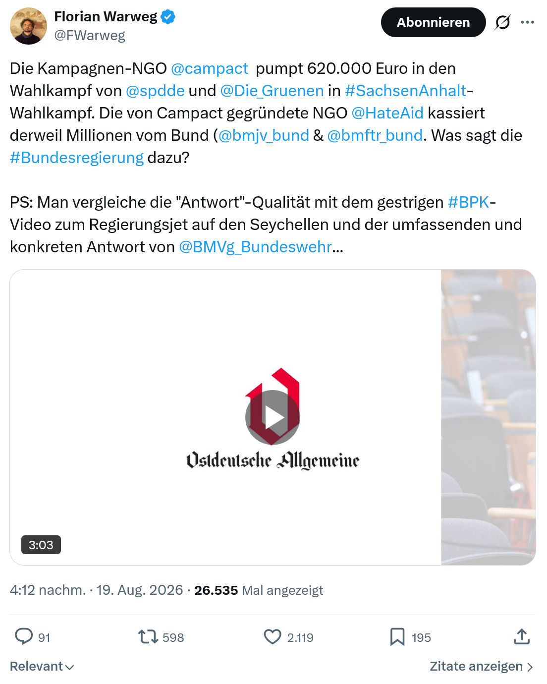 Florian Warweg: Die Kampagnen-NGO...