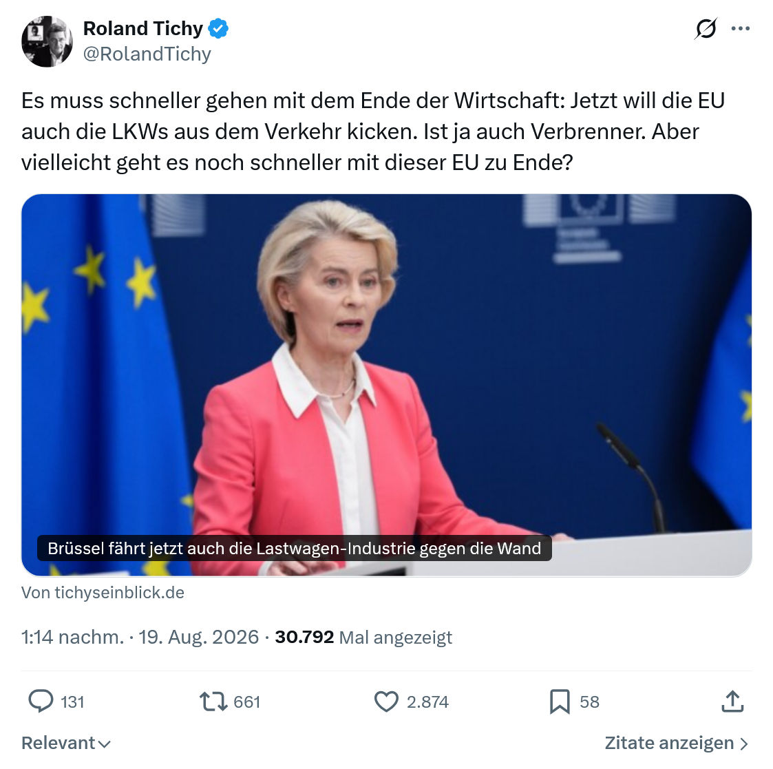 Roland Tichy: Es muss schneller gehen...