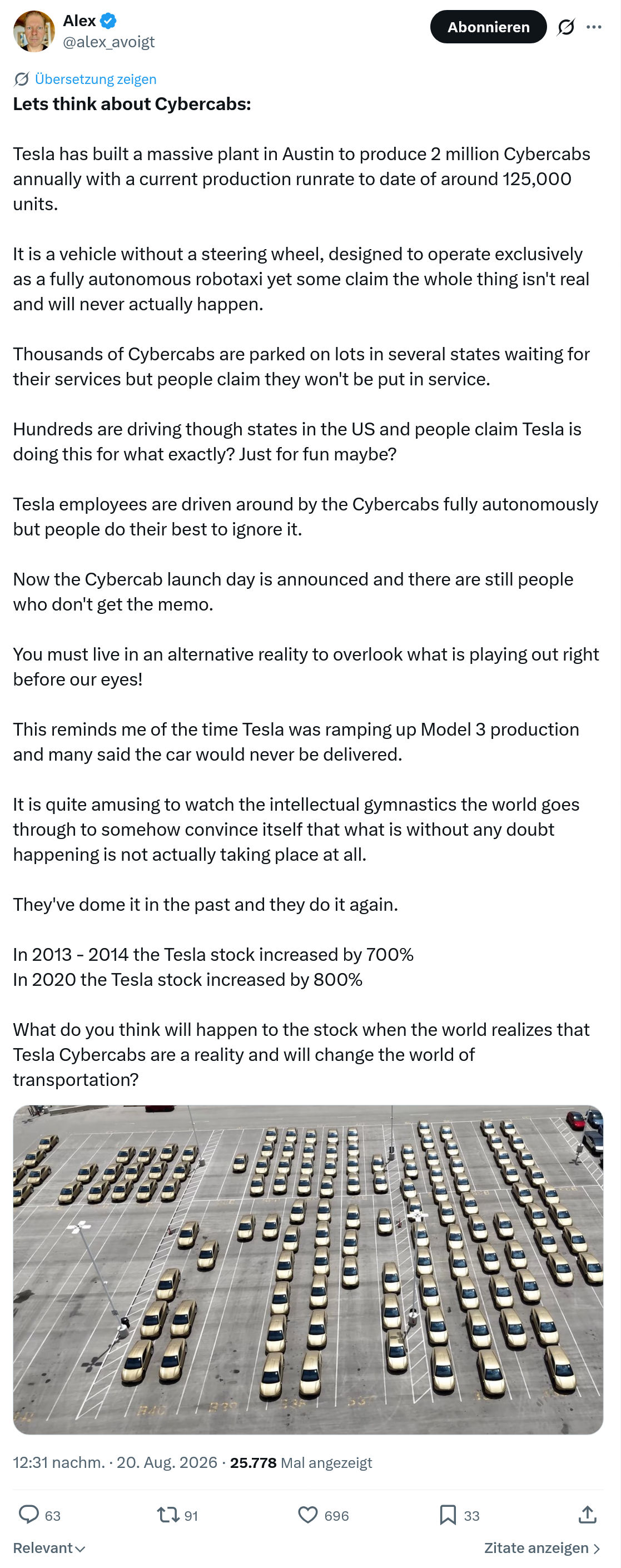 alex avoigt: Lets think about Cybercabs...