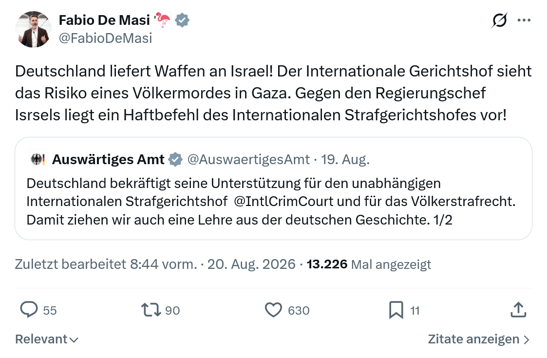 Fabio De Masi: Deutschland liefert Waffen...