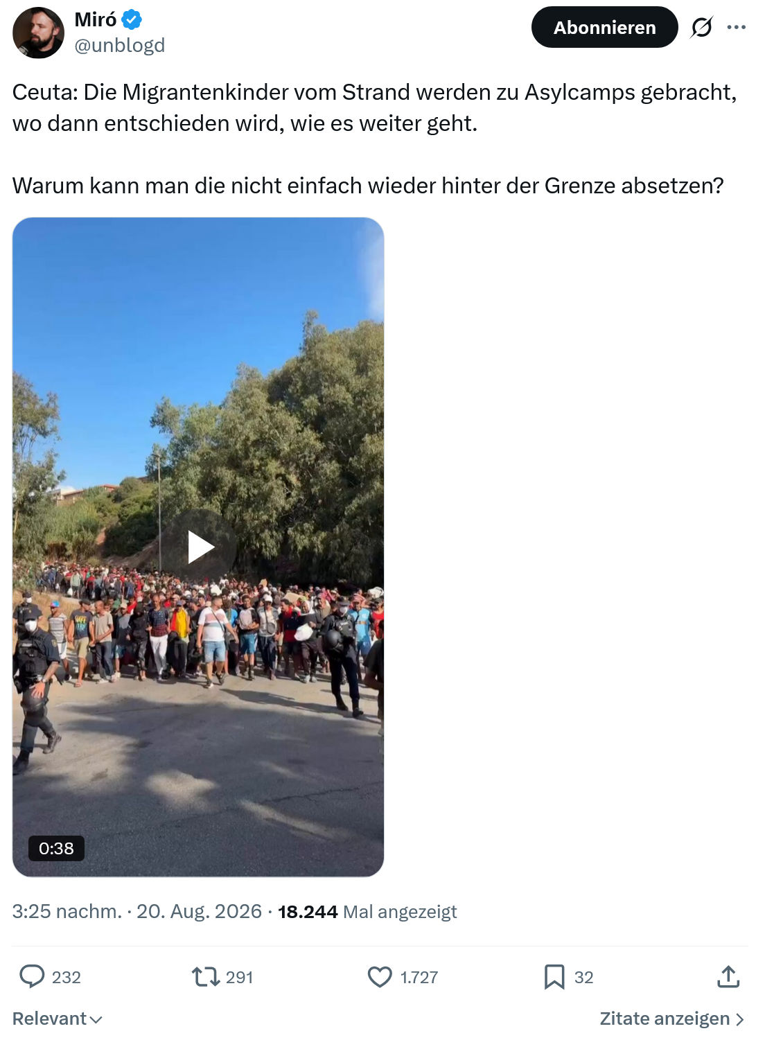Miro Wolsfeld: Die Migrantenkinder vom Strand...